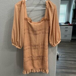 Tan/pinkish tight dress, size S